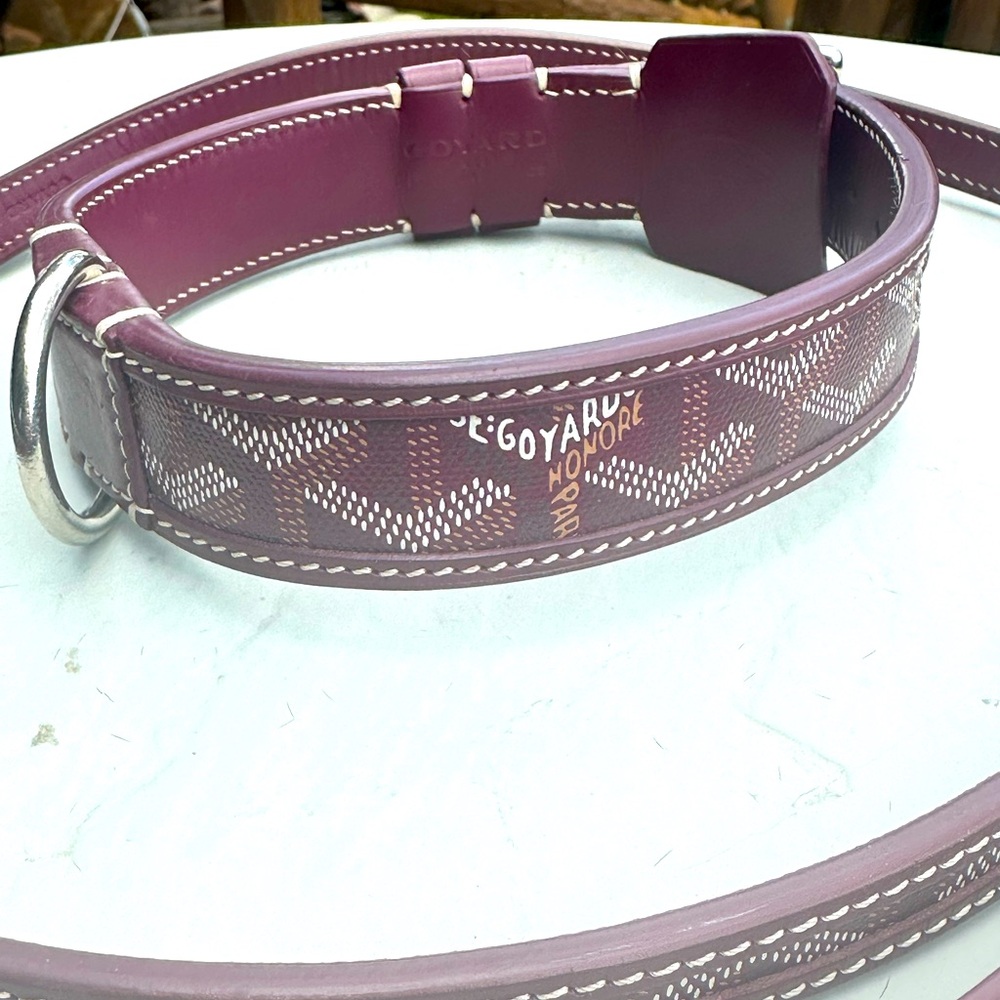 Goyard collar & leash